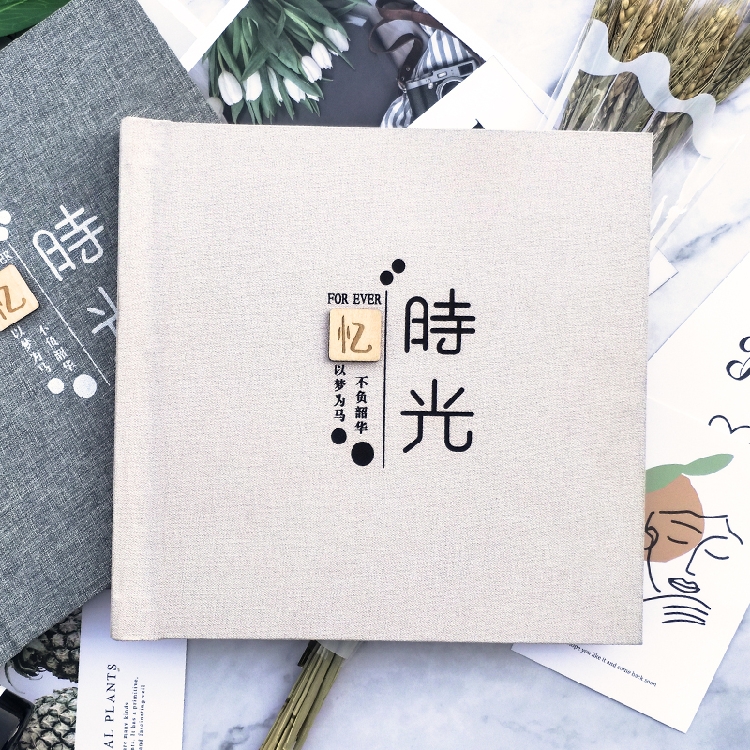 忆时光布艺相册 方10寸相册 照片书 